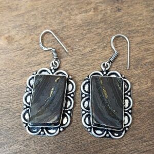 Brown Stone Earrings